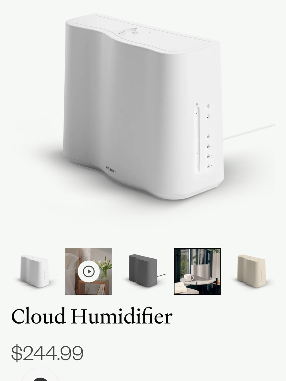 Cloud Humidifier - White by Vitruvi